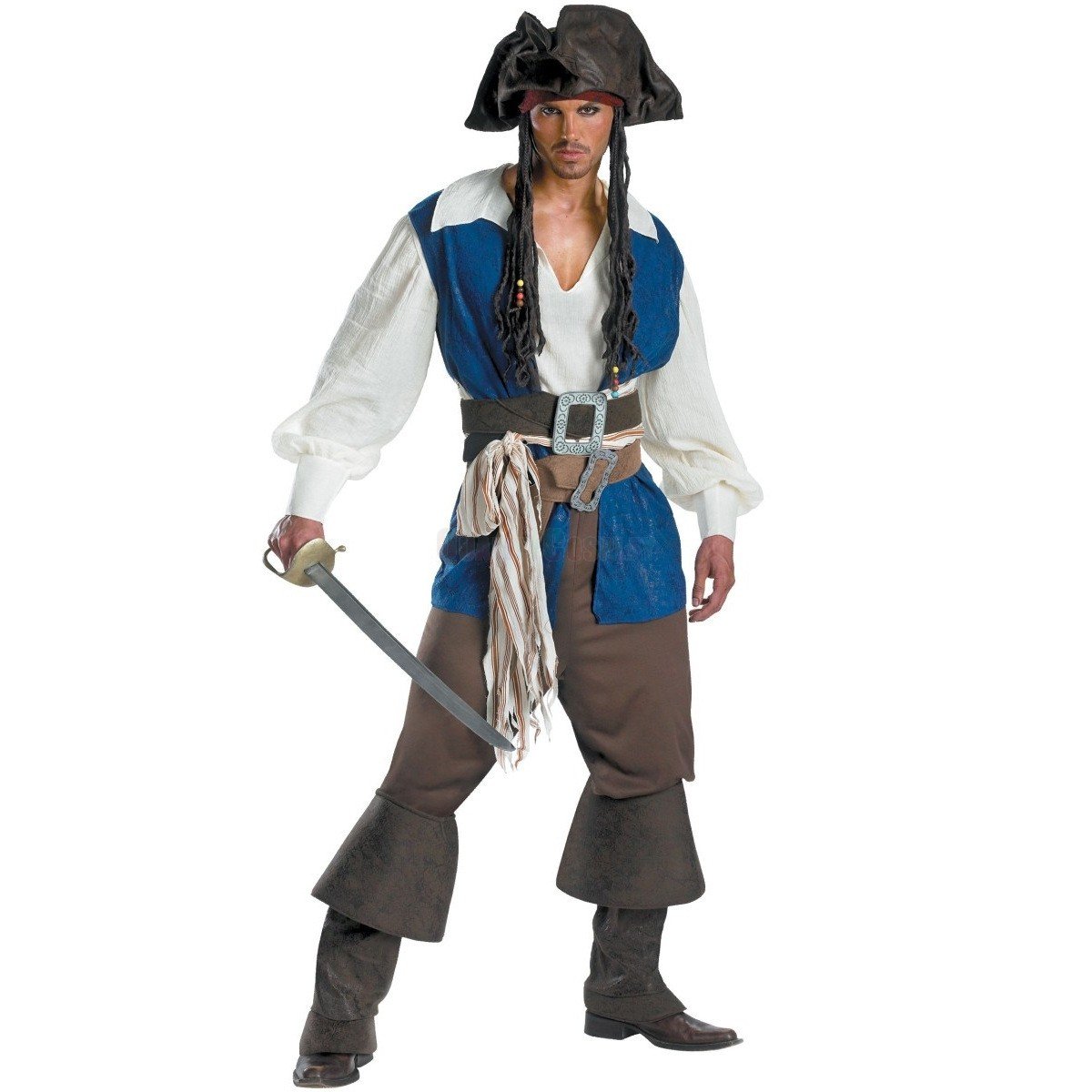 Couples Matching Pirates of the Caribbean Captain Sailor Halloween Cosplay Costume - Image 3
